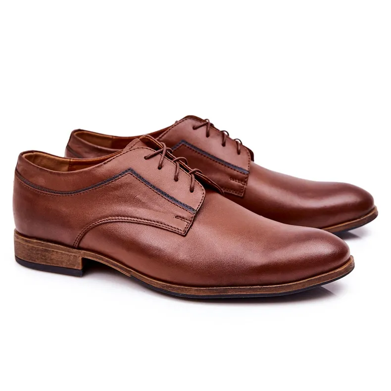 Bednarek Polish Shoes Chaussures en cuir élégantes Bednarek 684 Marron brun