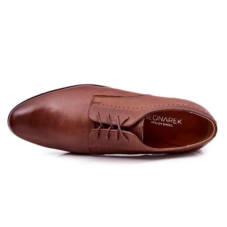 Bednarek Polish Shoes Chaussures en cuir élégantes Bednarek 724 Marron brun