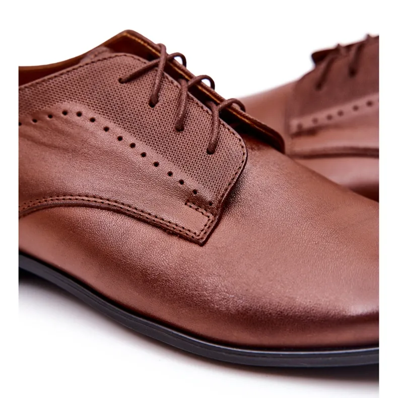 Bednarek Polish Shoes Chaussures en cuir élégantes Bednarek 724 Marron brun