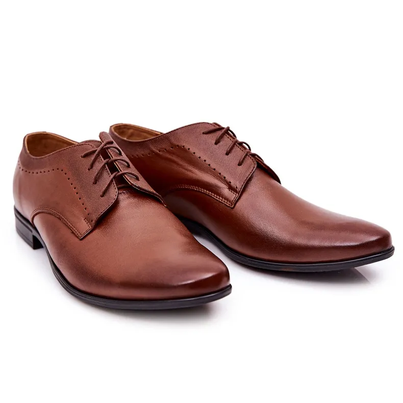 Bednarek Polish Shoes Chaussures en cuir élégantes Bednarek 724 Marron brun