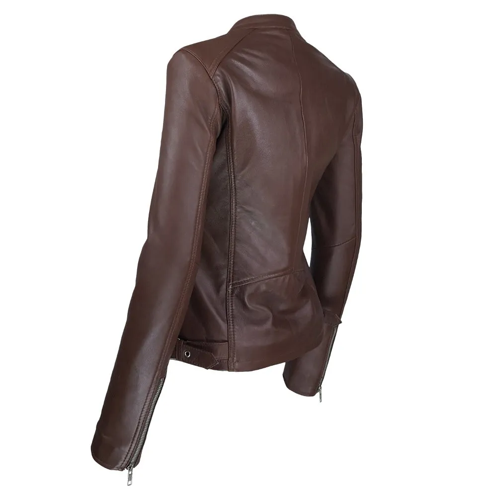 blouson femme cuir jason style motard