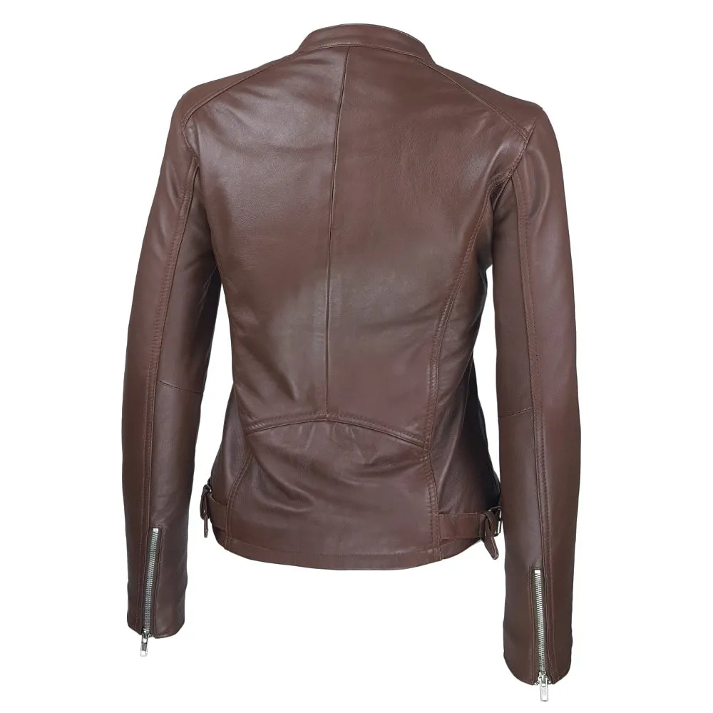 blouson femme cuir jason style motard