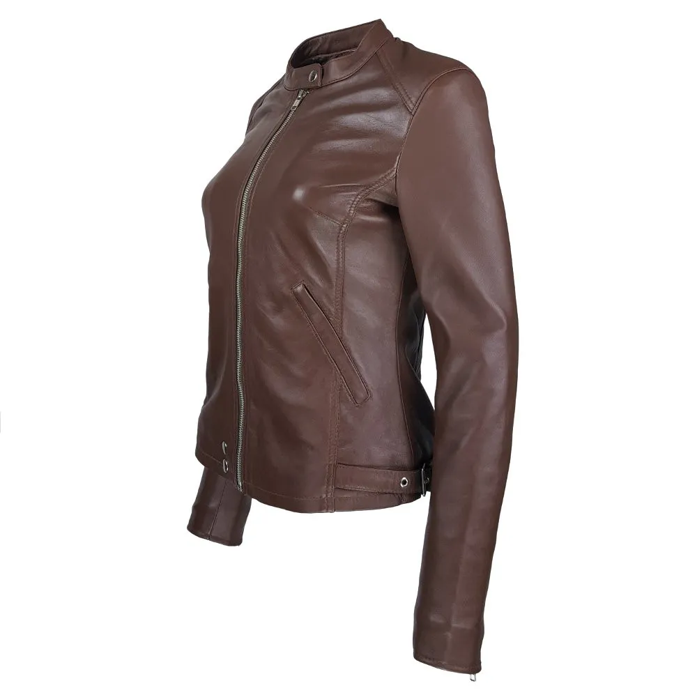 blouson femme cuir jason style motard