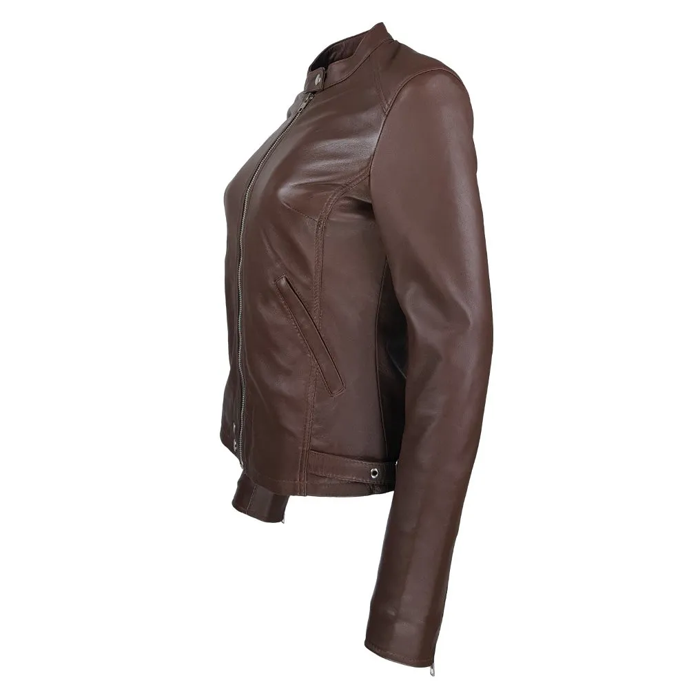 blouson femme cuir jason style motard