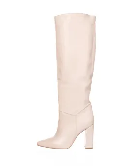 botte femme cuir nude signée OSMOSE Couture Paris