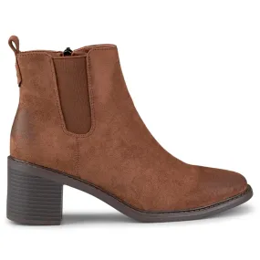 Bottes en daim marron pour femme sur un poteau confortable brun