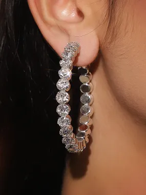 Boucles d'oreilles en diamant simples et élégantes