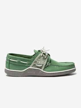 Chaussures Bateau Homme Cuir Nubuck Vert tbs