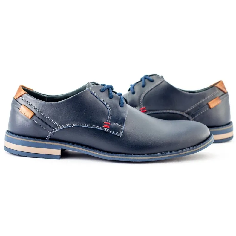 KOMODO Chaussures élégantes pour hommes 859 bleu marine