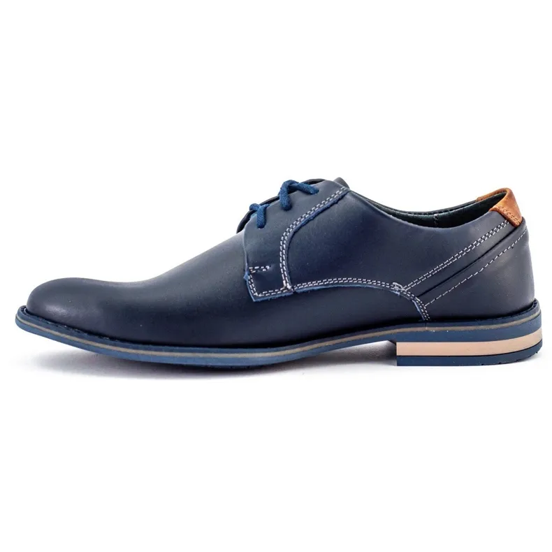 KOMODO Chaussures élégantes pour hommes 859 bleu marine