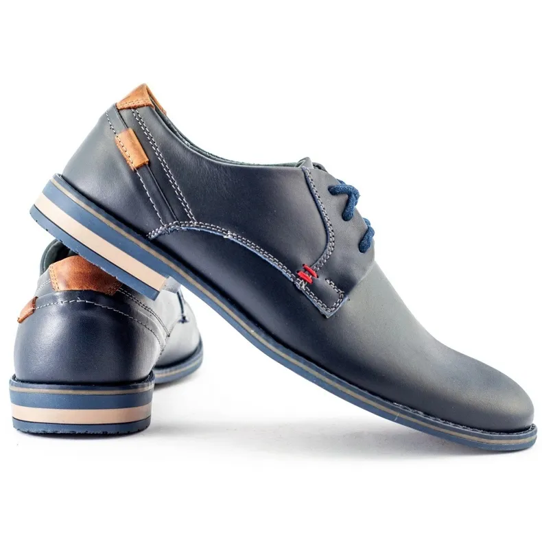 KOMODO Chaussures élégantes pour hommes 859 bleu marine