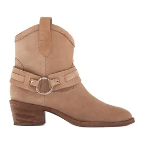 Marco Shoes Bottes de cowboy Kaja avec une ceinture décorative beige