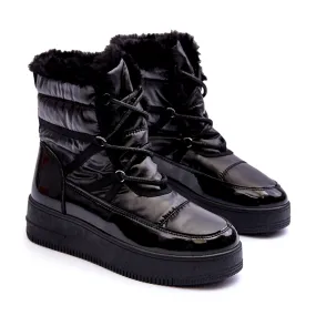 News Bottines De Neige À Lacets Et Fourrure Pour Femme Noir Lexxina le noir