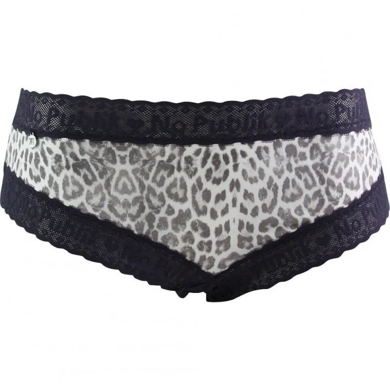 NO PUBLIK Shorty Femme Micro Dentelle LACE PANTHERE Anthracite