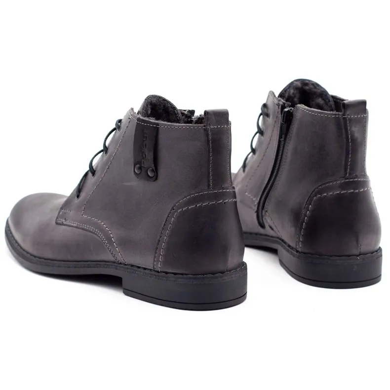 Polbut Chaussures d'hiver pour hommes grises C20