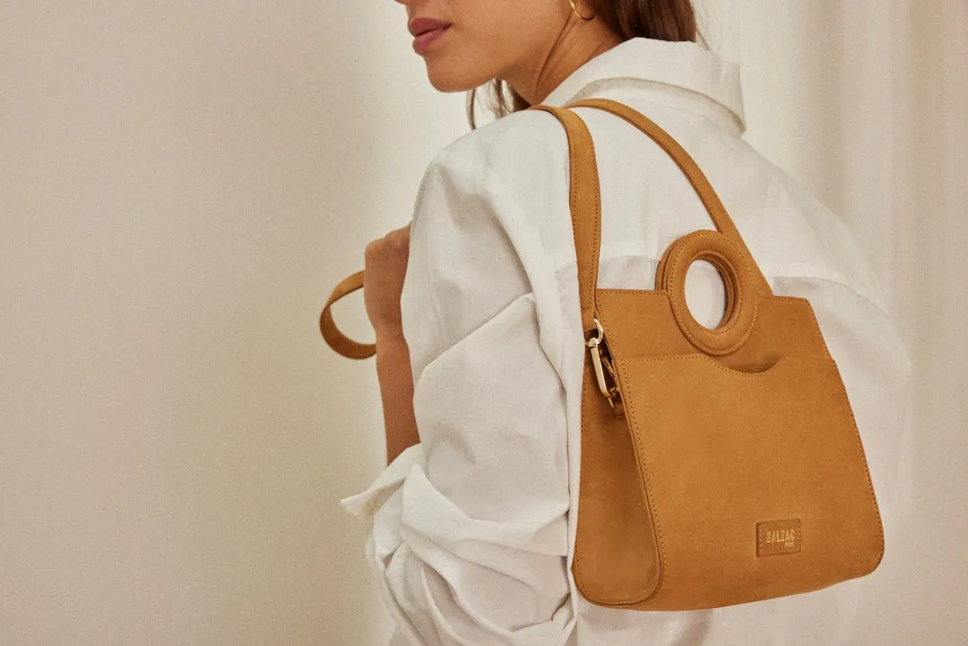 Sac Mini Gaia nubuck camel