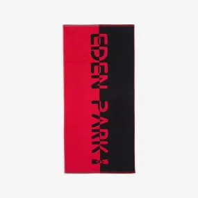 Serviette de sport en jacquard rouge