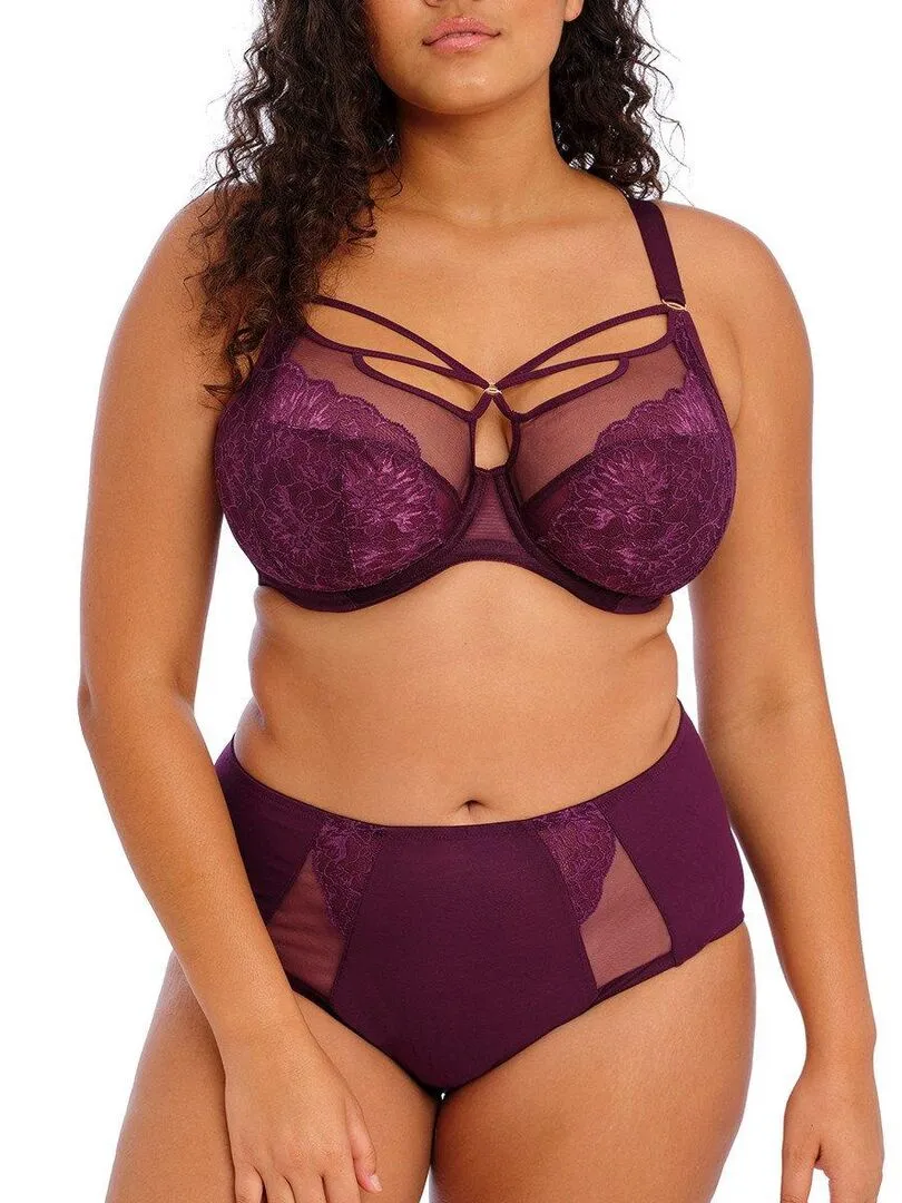 Soutien-gorge grande taille décolleté à lanières Brianna - Violet