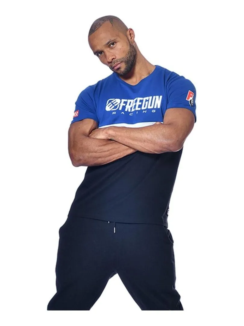 T-shirt homme Collection Racing Freegun - Bleu