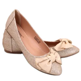 Élégantes ballerines à paillettes Betzi Champagne d'or